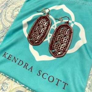 Kendra Scott filigree gunmetal earrings